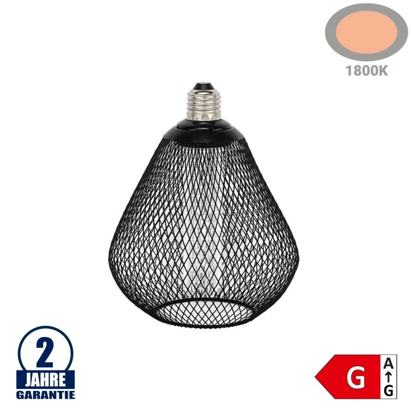 2,5W LED E27 Designer-Birne Schwarz extra Warmweiß 1800K