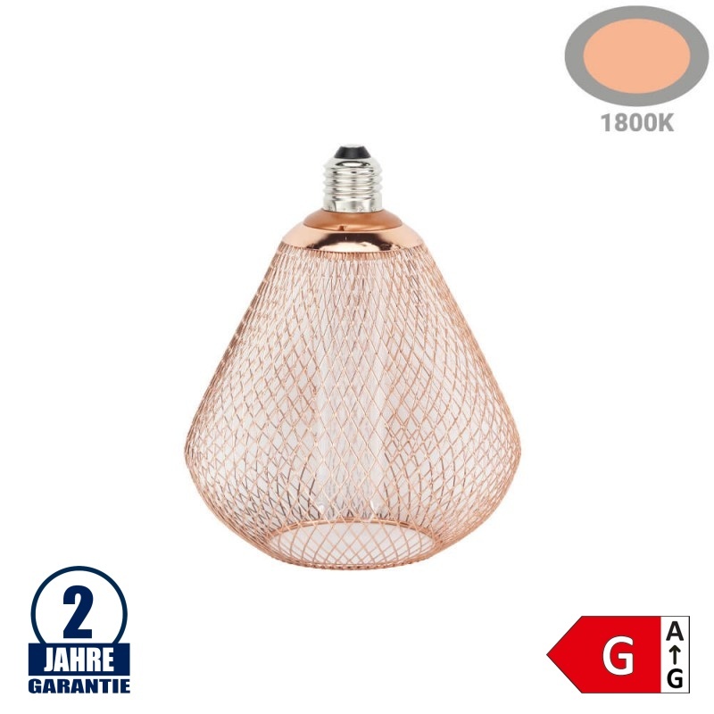 2,5W LED E27 Designer-Birne Kupfer extra Warmweiß 1800K