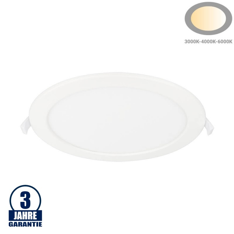 24W LED Einbauleuchte Slim Mini Rund CCT Farbwechsel IP44
