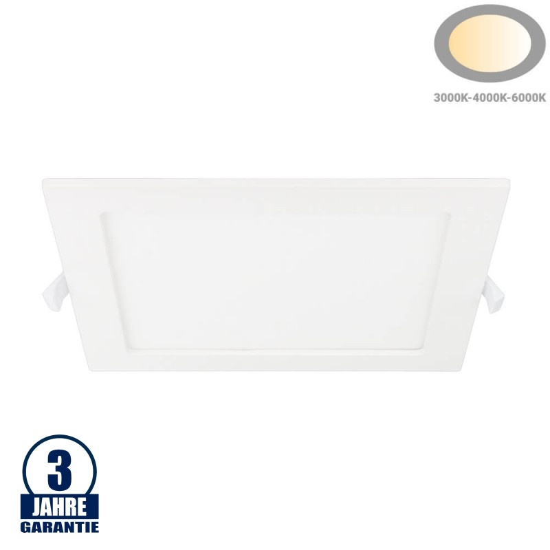 18W LED Einbauleuchte Slim Mini Quadratisch CCT Farbwechsel IP44