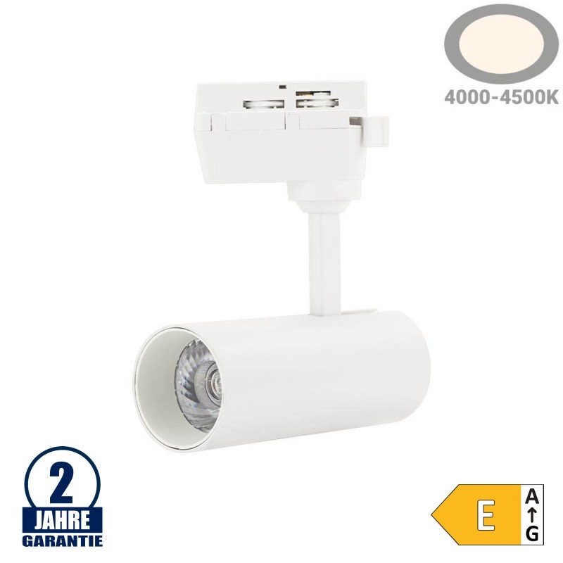 12W LED 1 Ph. Schienenstrahler Weiß Neutralweiß