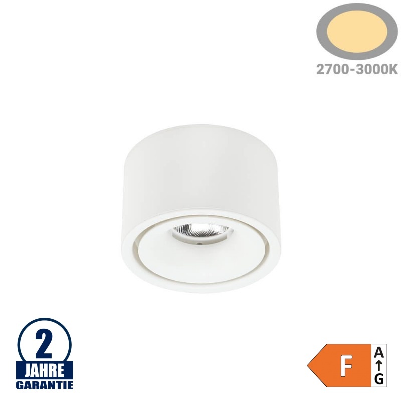 10W LED Deckenstrahler Weiß Warmweiß