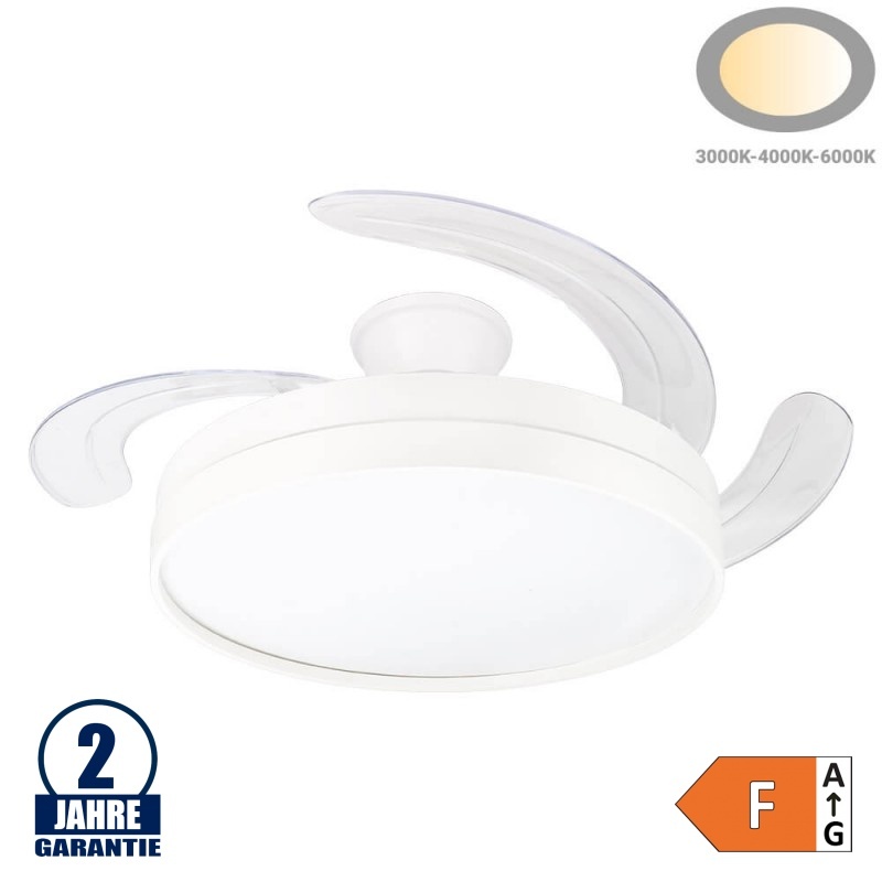 36W LED Deckenventilator Weiß CCT