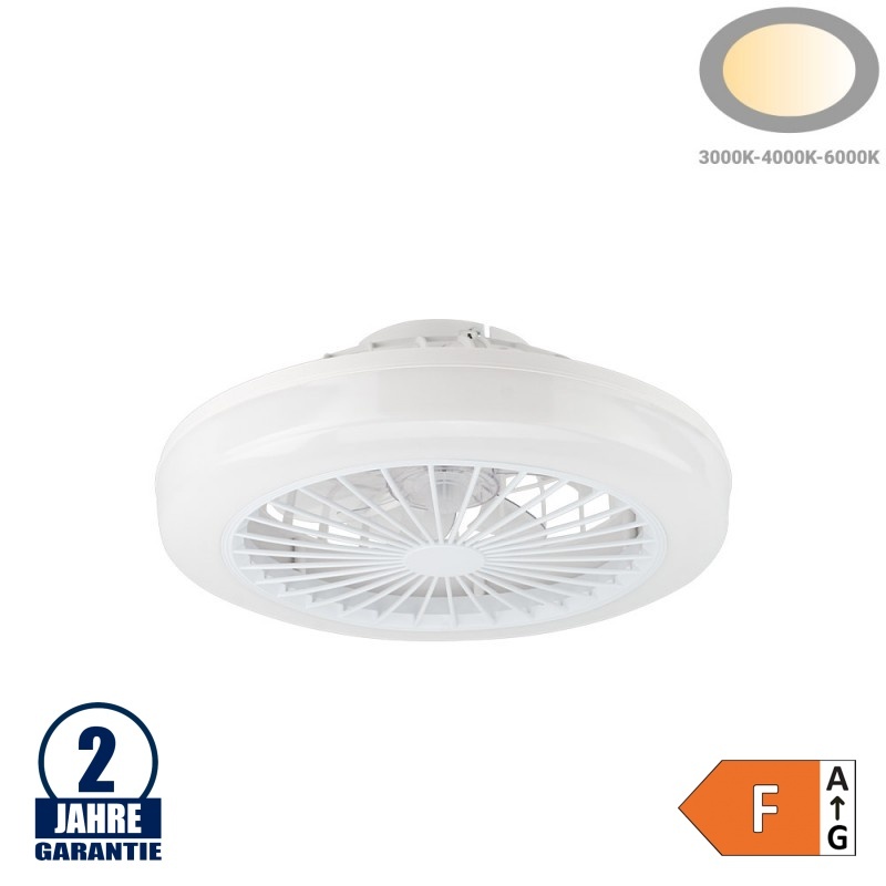 36W LED Deckenventilator Ø48cm Weiß CCT