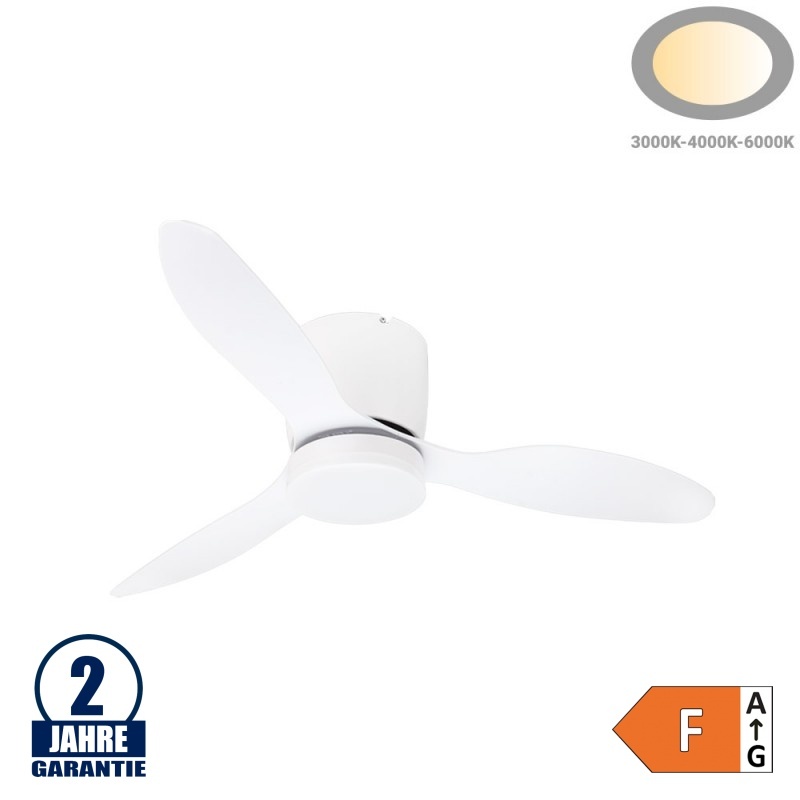 18W LED Deckenventilator Weiß CCT