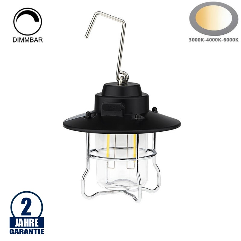 LED Laterne 3W akkubetrieben