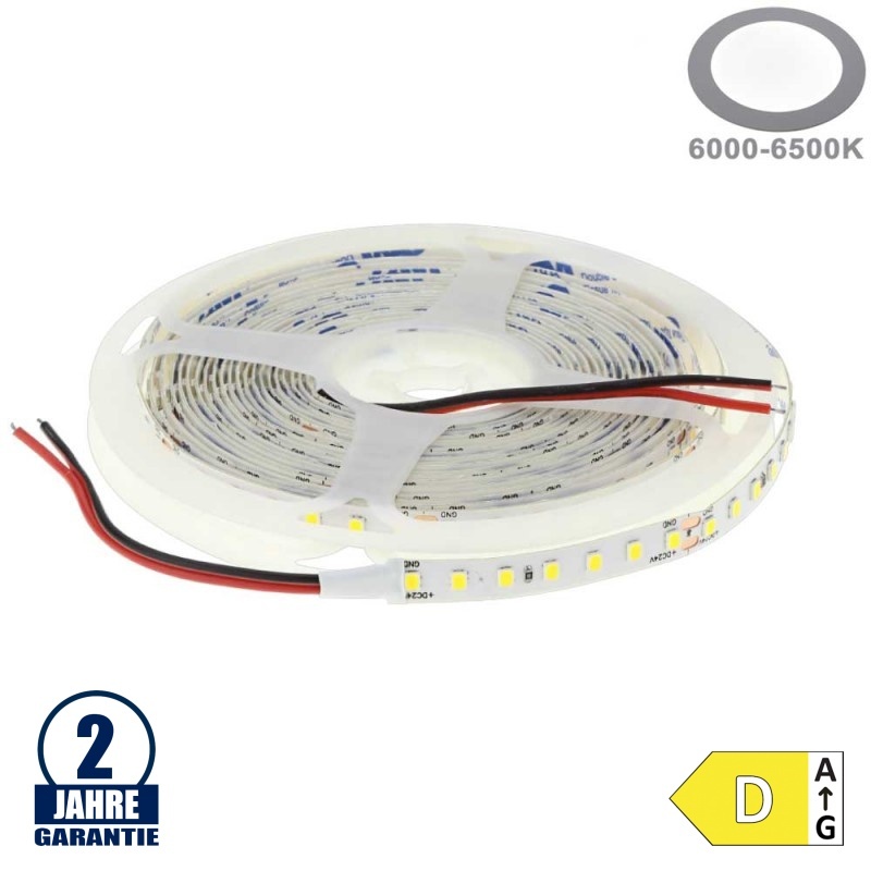 126LED/m 10W/m 24V LED Streifen 2835 HL Kaltweiß 5m