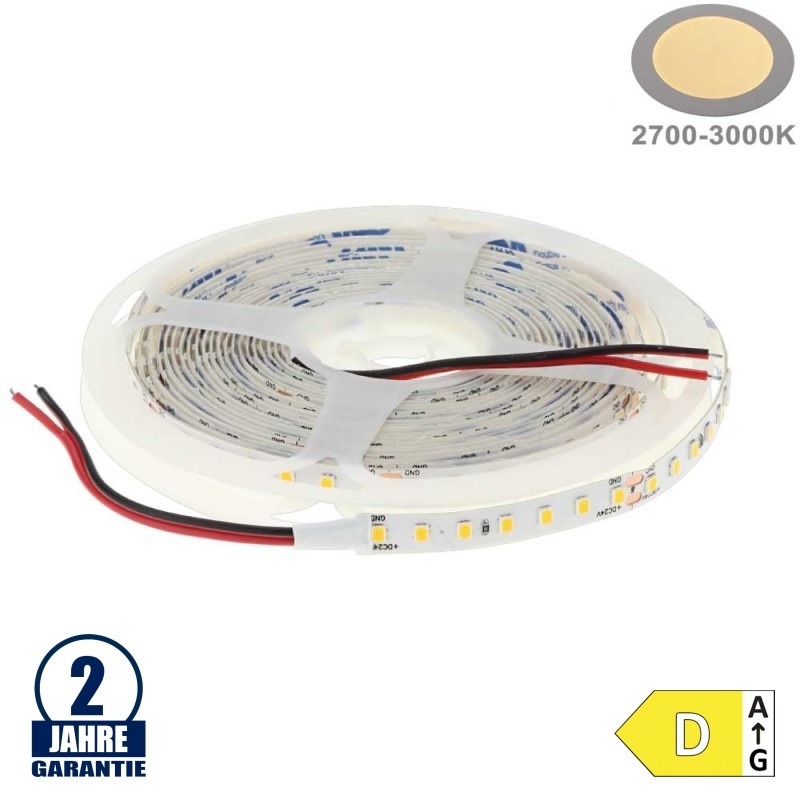 126LED/m 10W/m 24V LED Streifen 2835 HL Warmweiß 5m