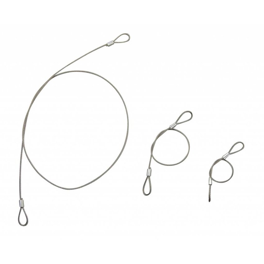 Wire rope with loops fitted with Wire Rope Clip - 2mm