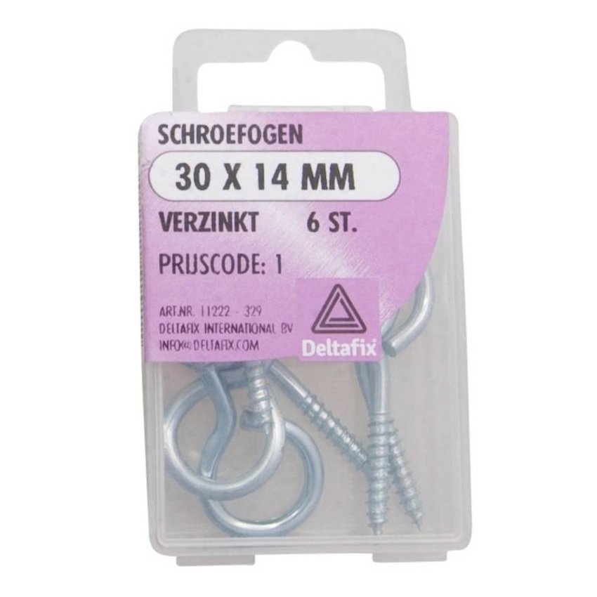 Schraube Öse 30 x 14 mm 6 Stück verlofix