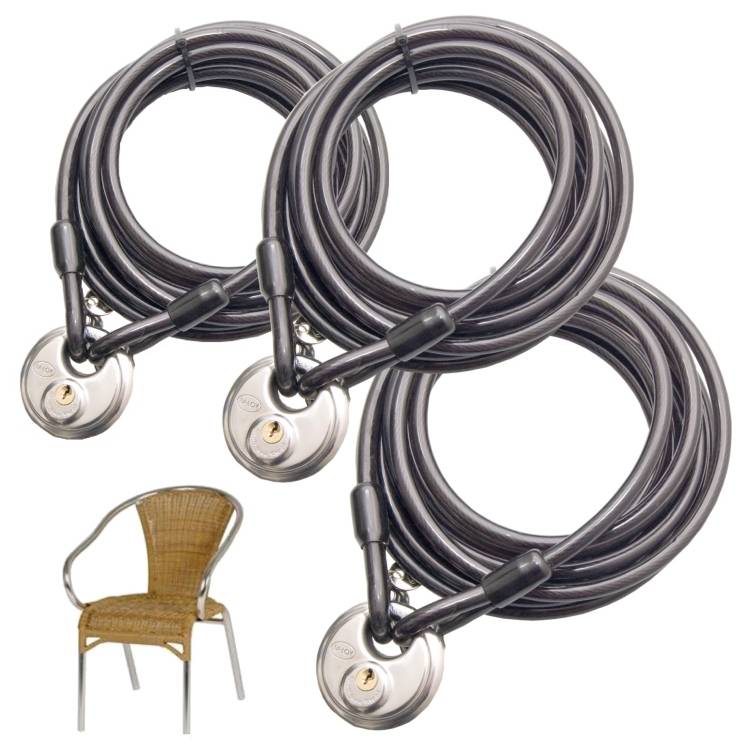 3 Pieces Wire Rope With Disclock 10 Meter Action For Sale - Wire rope ...