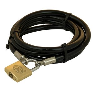Slimline Terrace cable 2m black + lock