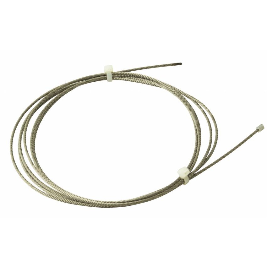 Steel cable 2.5 mm with aluminium end stop – welded end – 1, 2 or 3 m