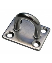 Oogplaat vierkant RVS 10mm – 60x50mm, plaatdikte 3mm