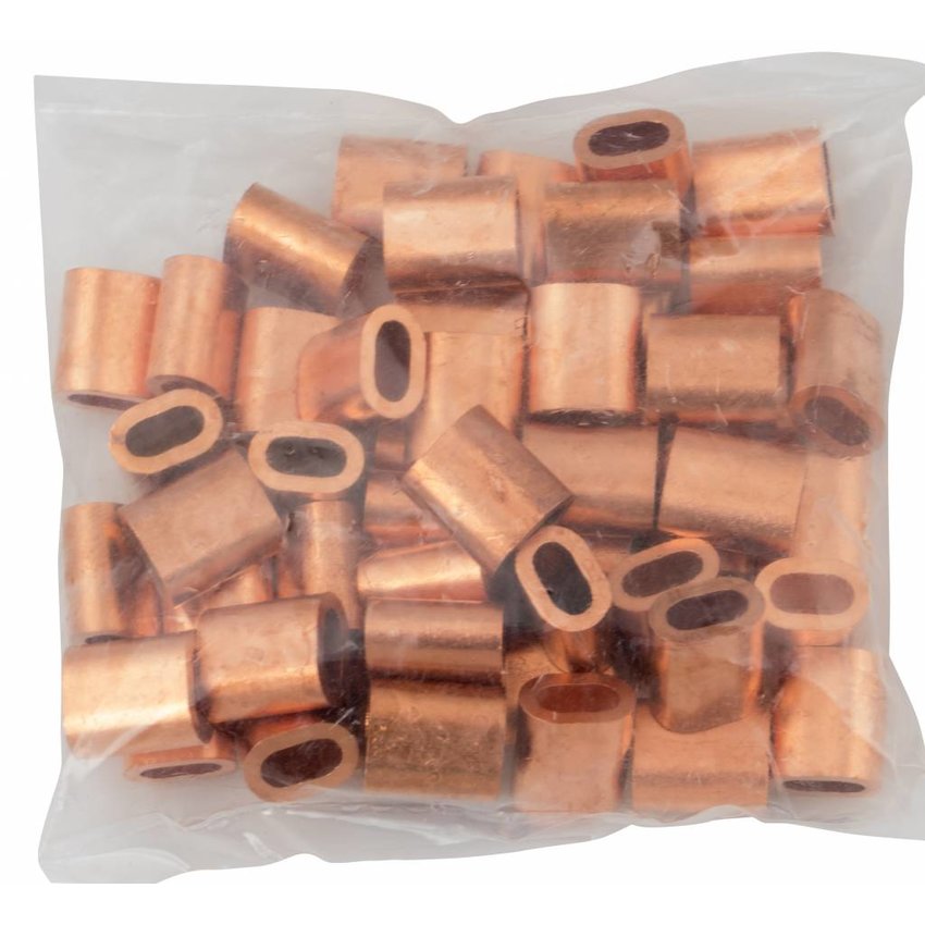 Copper Wire rope clips 4mm 50 pieces