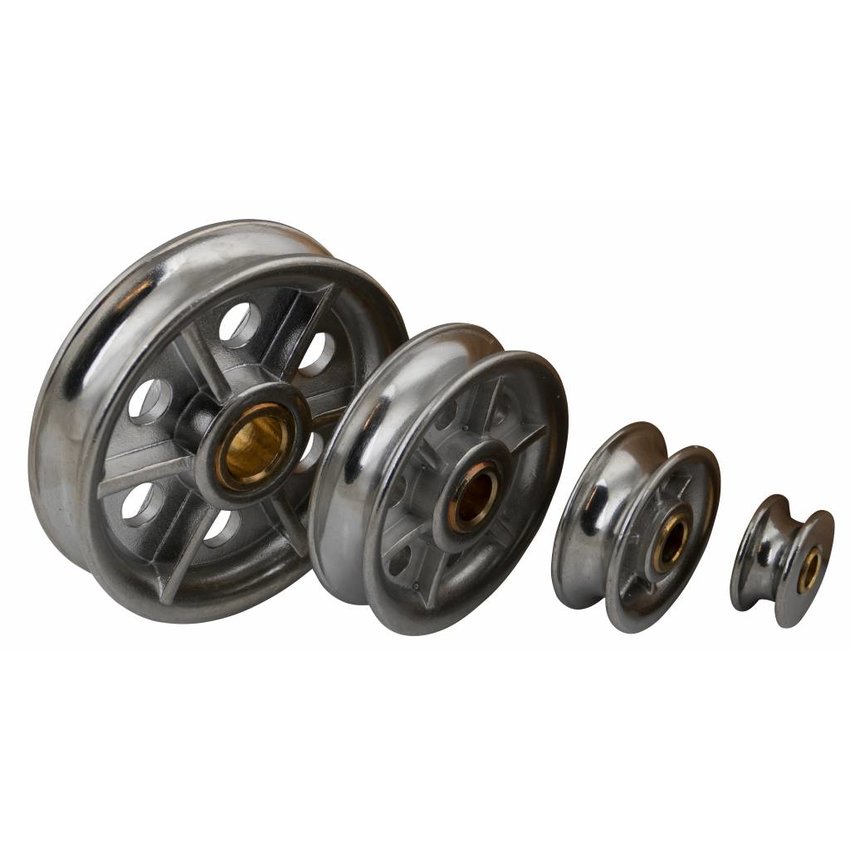 100mm Stainless Steel Pulley Wheel with Brass Bushing for Rope and Wire Rope A4