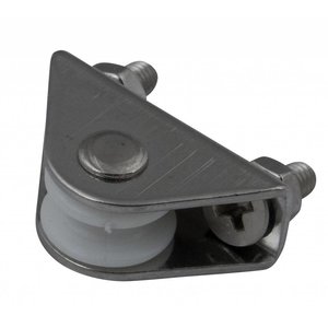 Pulley with fixing plate 30mm stainless