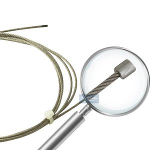 Staalkabel 2,5 mm met aluminium eindstop