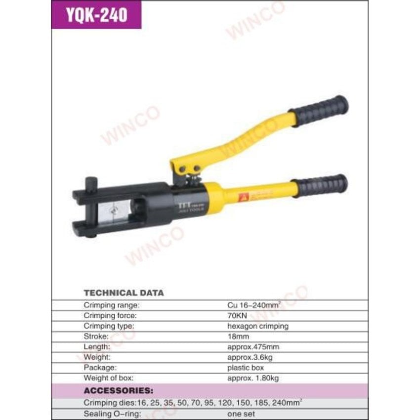 Hydraulic Crimping tool in case 240