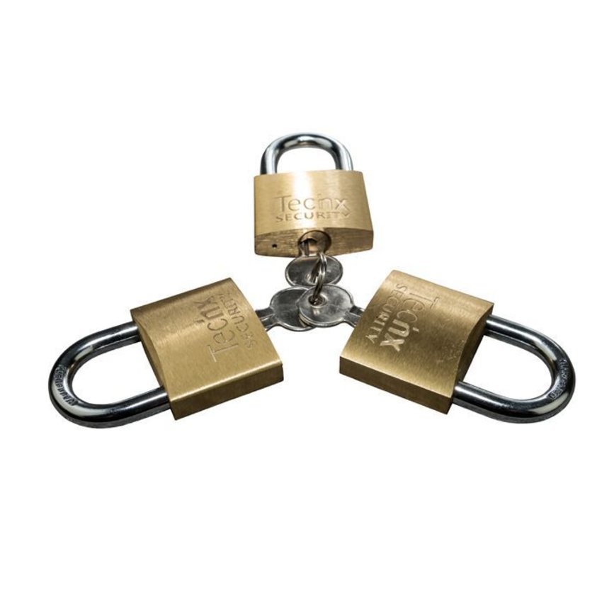 NuSet 2-Inch 50mm Keyed Different Key Padlock, Solid Brass, 5750