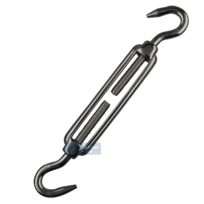 m5 , 10pcs , m5*50 carabiner hook with circular ring , 316 stainless steel  Wire rope hook