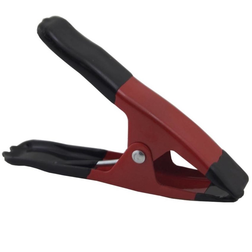 Spring Clamp 10cm Red with rubber protectors