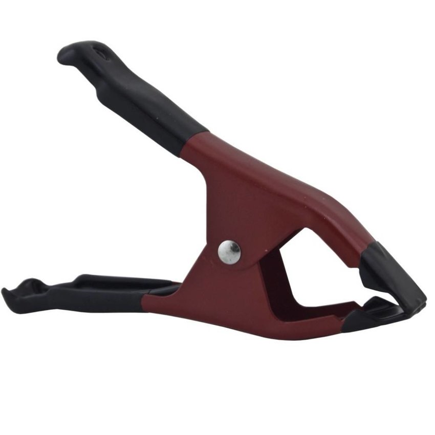 Zeilklem 15cm 150 mm metaal zwart/rood met beschermdoppen