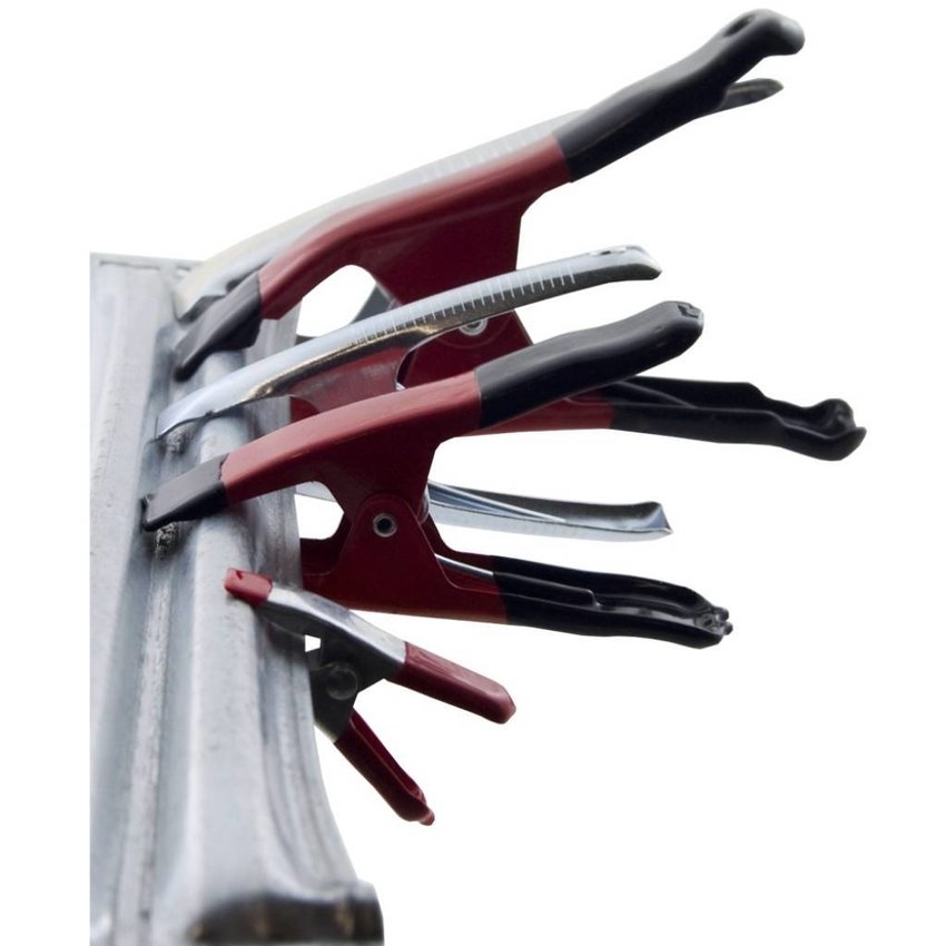 Zeilklem 15cm 150 mm metaal zwart/rood met beschermdoppen
