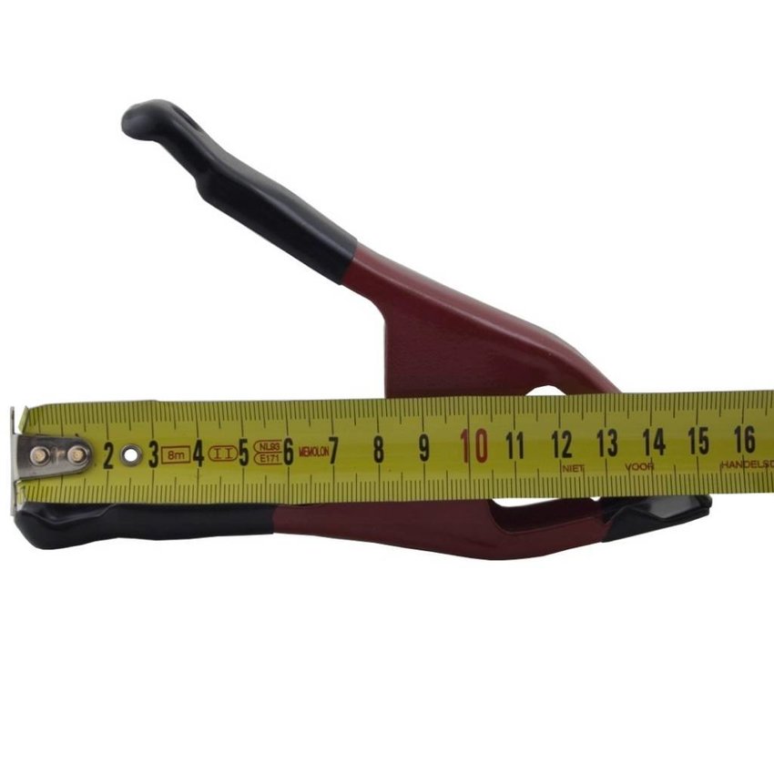 Zeilklem 15cm 150 mm metaal zwart/rood met beschermdoppen