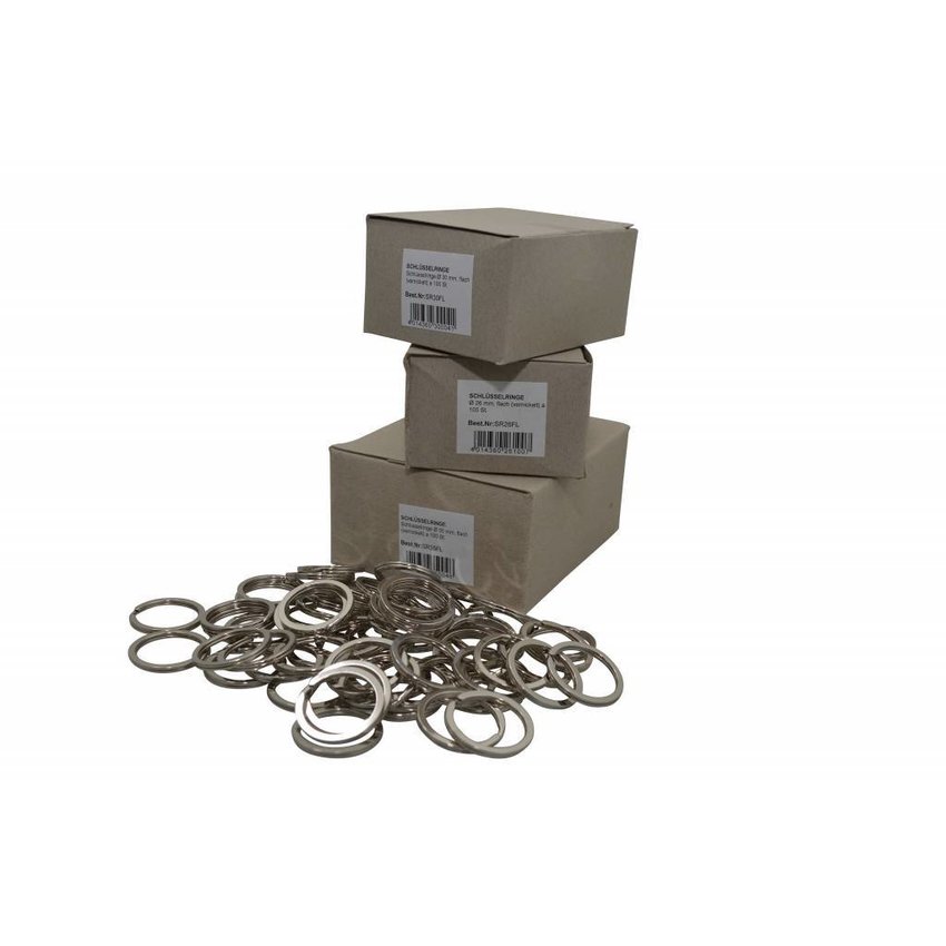 Platte Keyringss 35mm (outside dimension) 100 pieces