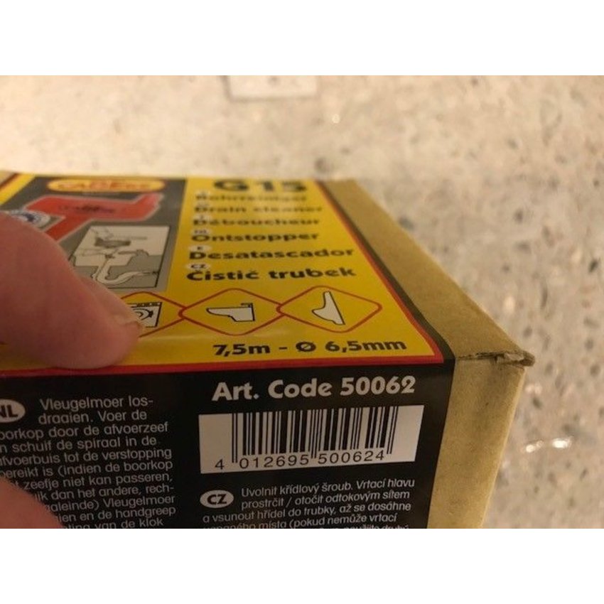 Pipe Cleaning Spiral Tool Funnel G15 - 7.5meter x 6.5mm