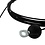 Fitness ummanteltes verzinktes Drahtseil 4mm 7 meter Schwarz