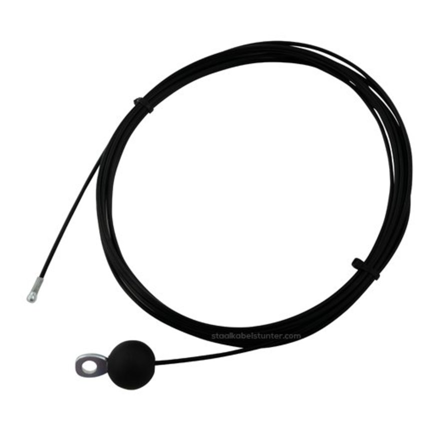 Fitness Wire Rope 4mm - 7 meter with Bal and Pen black