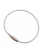 Stainless Wirerope 250 mm 'bracelet' steel wire key ring