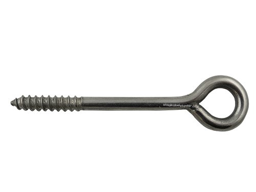 2 St/ück Edelstahl A4 Ringschraube Augenbolzen I BOOTSTEILE BRAUER/® Augbolzen mit Holzgewinde und Teilgewinde 8 x 60 mm