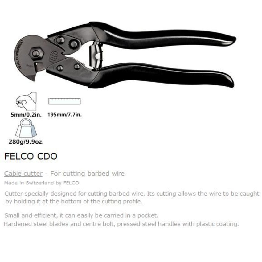 barbed wire and Wire Ropecutter CDO barbed wirecutter -tot 5mm