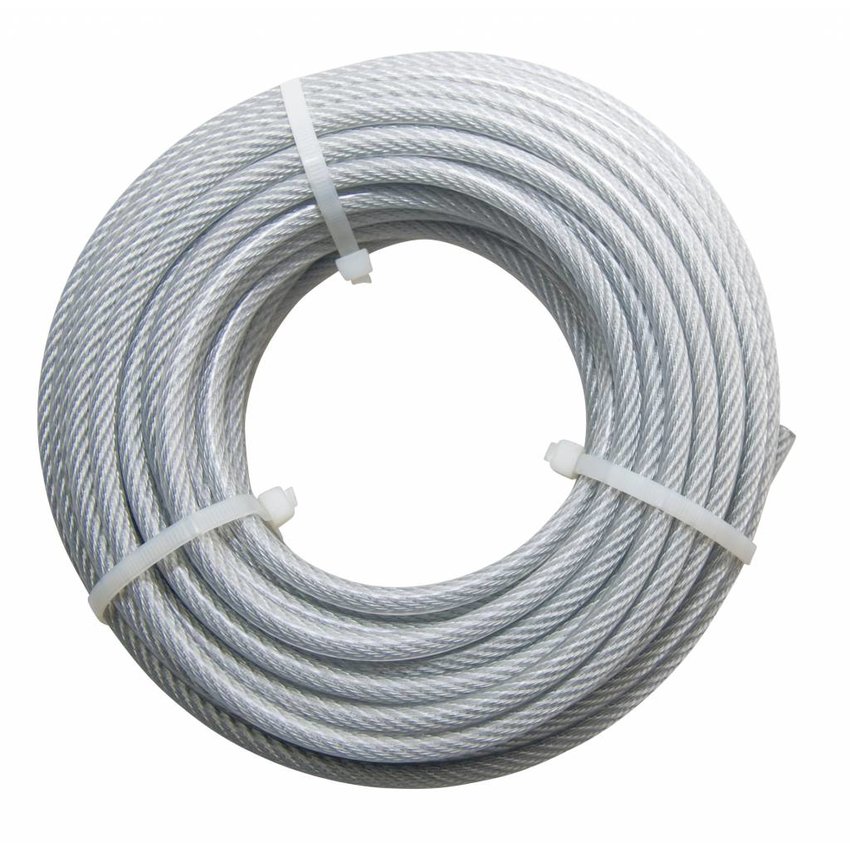 PVC Coated Steel Cable 4–5 mm – 20 m Roll – Flexible