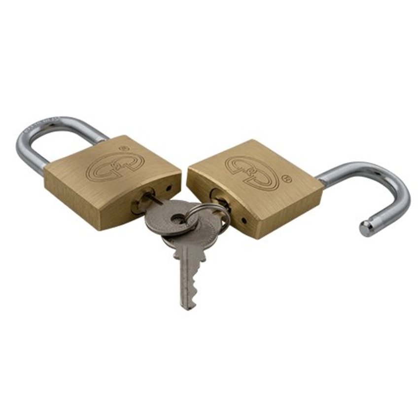 Padlock 40mm keyalike brass
