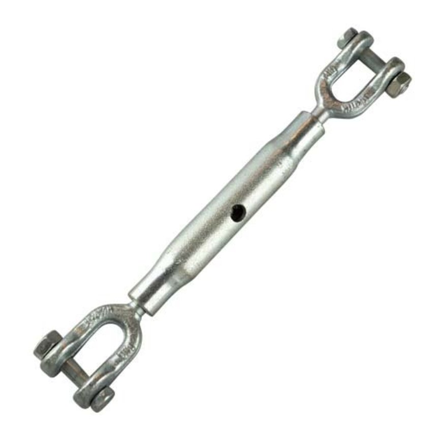 Spanschroef draadspanner M10 DIN 1478 verzinkt gaffel gaffel voor staalkabel en ketting
