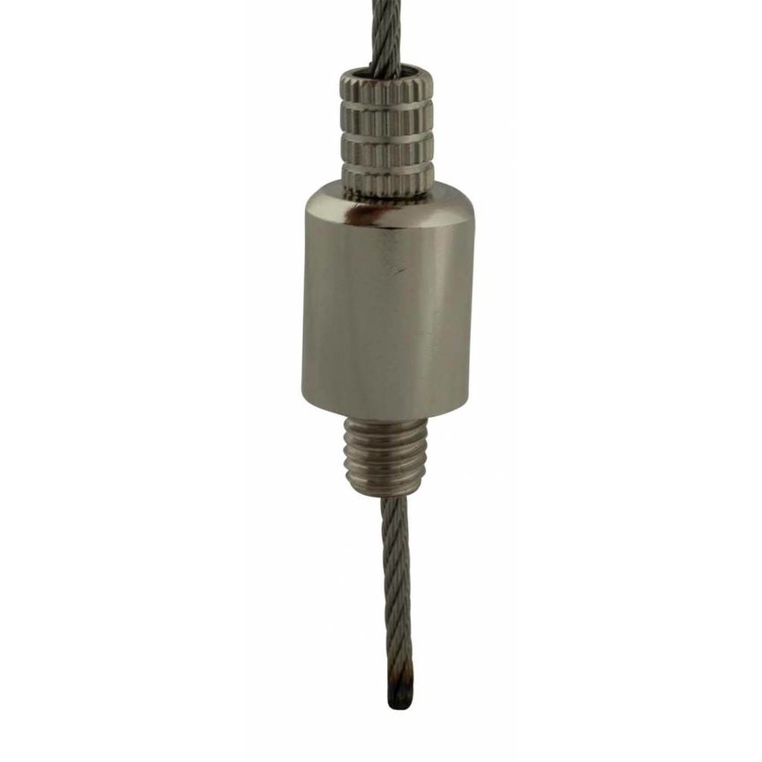 Gripper with fixscrew - for  2.5mm Wire Rope with m8 connection
