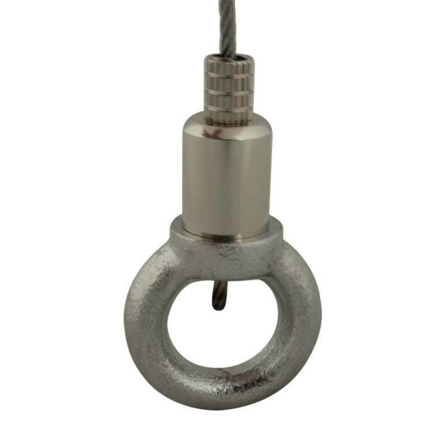 Gripper with fixscrew - eyenut for  2.5mm Wire Rope