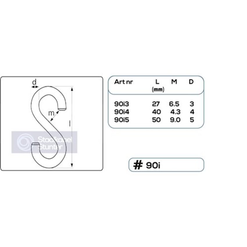 S hooks stainless