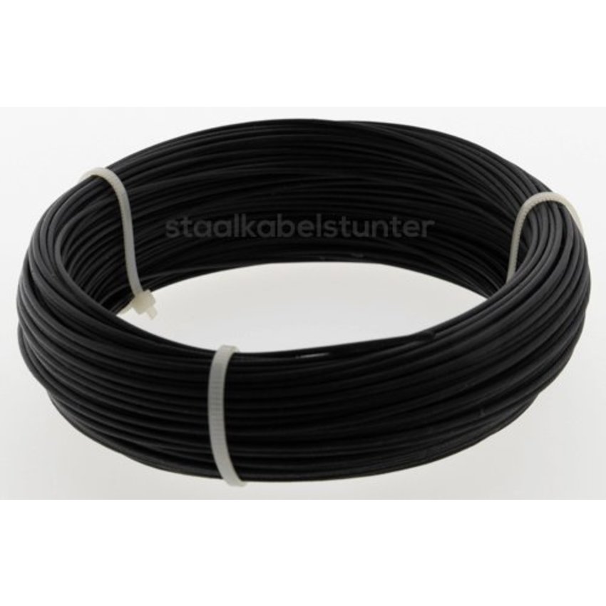 black Wire Rope on coil - 1.5 mm 50 meter