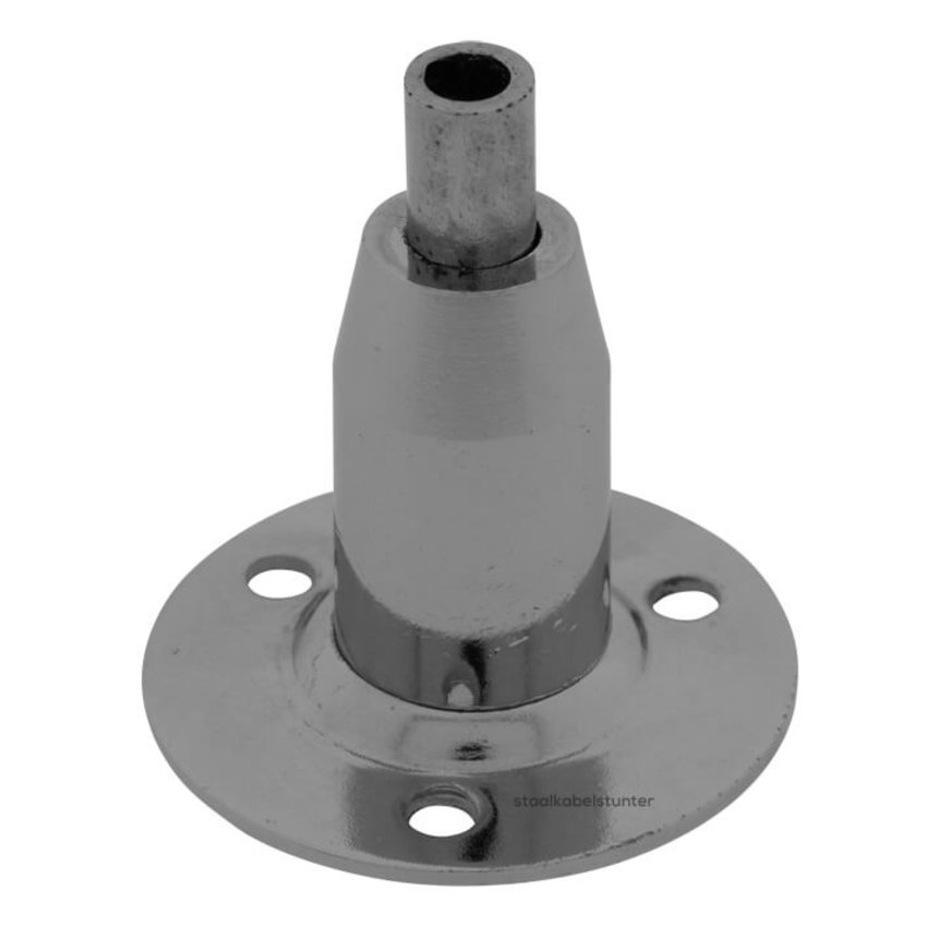 Stahlseilhalter bis 5 mm mit automatischem Kugelgreifsystem – professionelle Decken- und Wandbefestigung für Stahlseile, Beleuchtung und Displays – maximale Traglast 80 kg