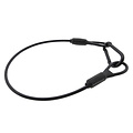 Blackline Wire Rope with loop  black 30cm and snaphook