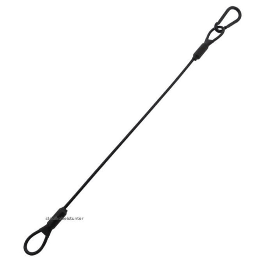 Stahlseil mit Schlaufe schwarz 30cm