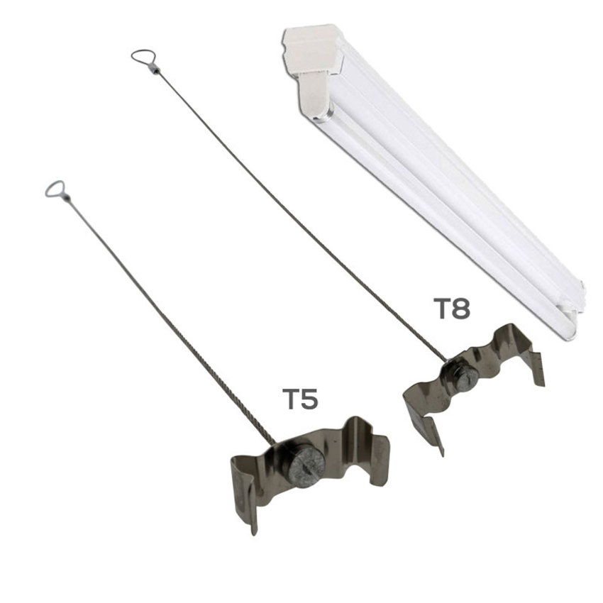 Clips for  TL luminaire  T8 with Wire Rope