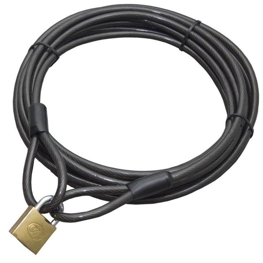 Keyed Alike Steel Cable Lock 10 meter with padlock PVC