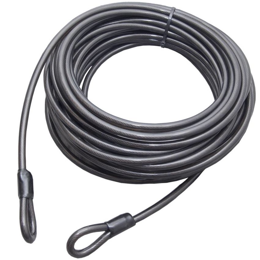 Wire Rope 20 meter with loops extra lange cable