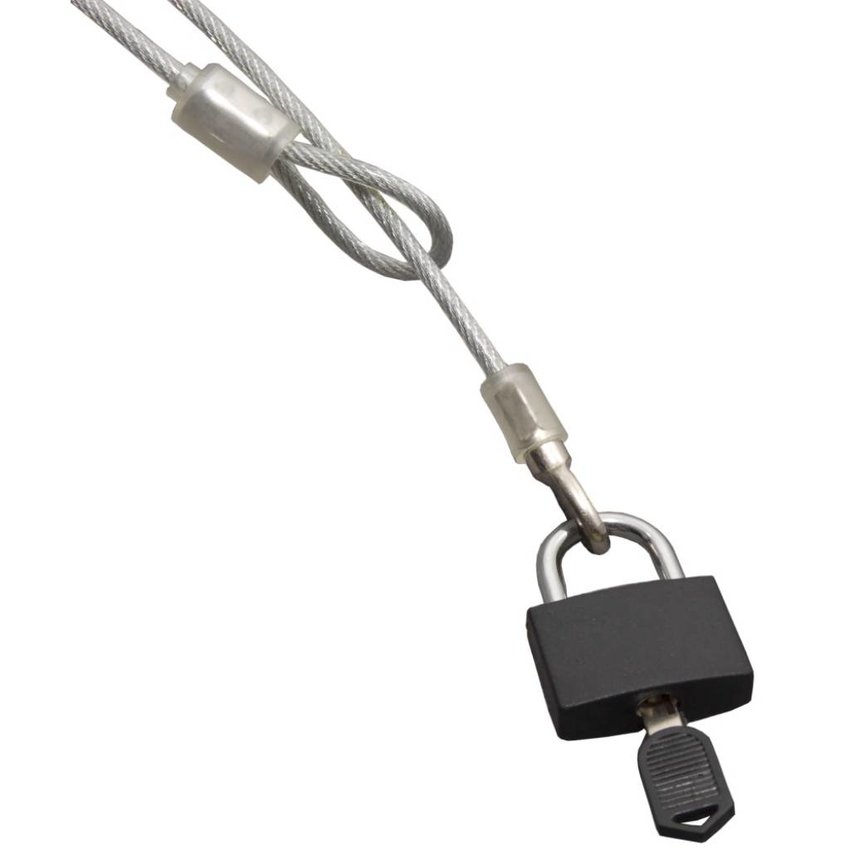 Security Kabel 3 meter met hangslot x 4mm dikte